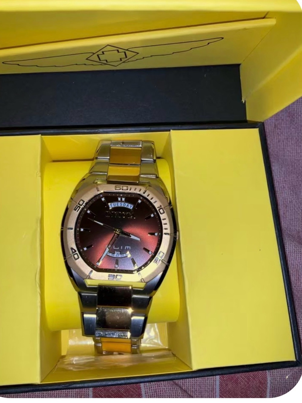 Invicta Two-Tone Gold and Brown Dial Men's Watch